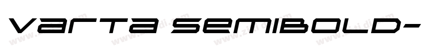 Varta SemiBold字体转换